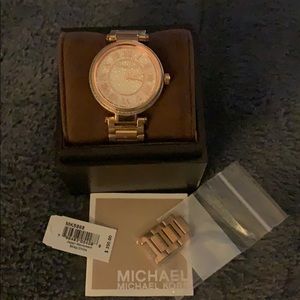 Rose gold diamond face Michael Kors ladies watch